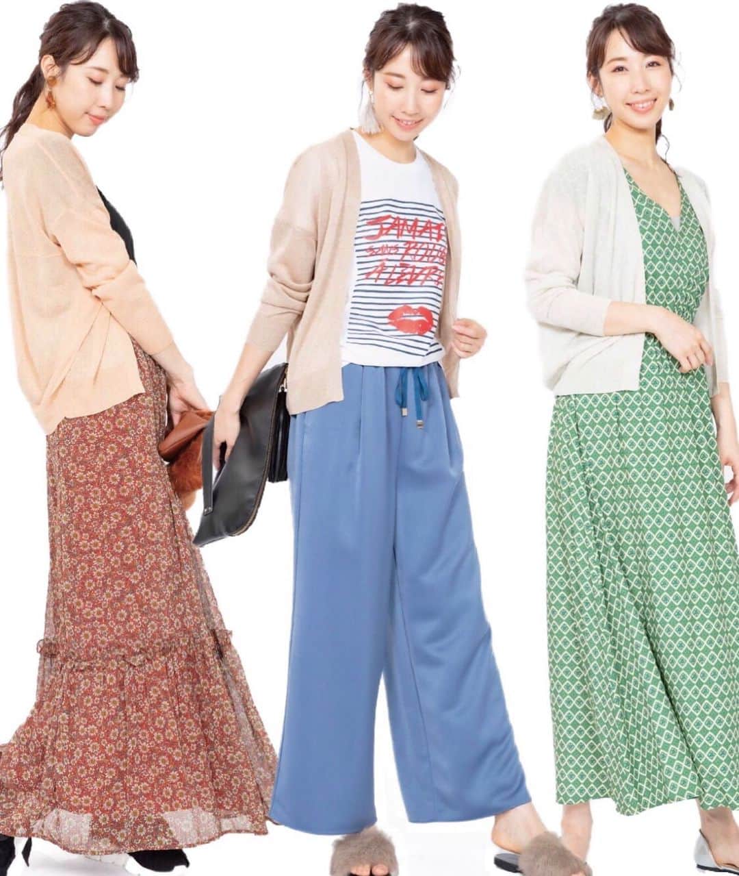 崎本ゆかりのインスタグラム：「. 日焼けとエアコン対策に.. ドライタッチシアーボレロ ORN🧡BEG🤎LGY🤍  @jetsetsoloplus  #jetsetsoloplus#fashion#model#summer#autumn#web#magazine#mindwind#zozotown#onlineshop#memories」