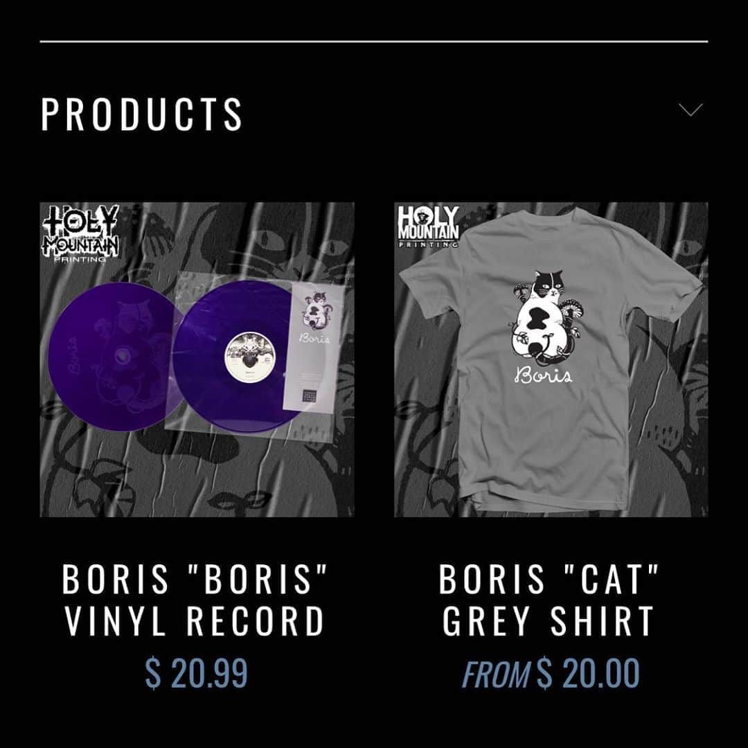 BORISさんのインスタグラム写真 - (BORISInstagram)「Did you guys all listen?  Boris (a Melvins’ song cover)12inch. *An etching is on Side 2.  limited pressing of 900 copies, 800 are on purple vinyl available via @holymountainprinting   The stock has decreased.  Please hurry up.  Also exclusive Boris Merchandise available!」8月27日 0時17分 - borisdronevil