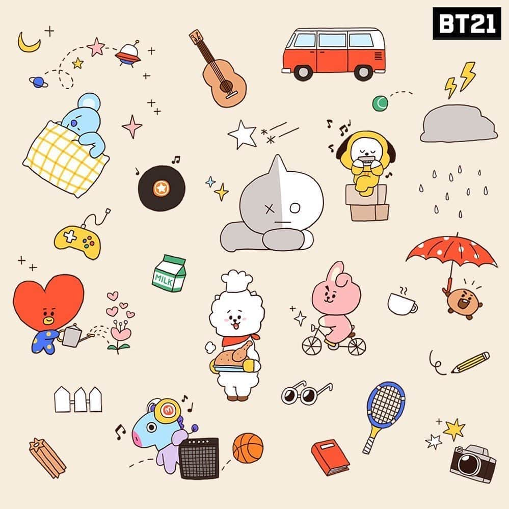 BT21 Stars of tomorrow, UNIVERSTAR!さんのインスタグラム写真 - (BT21 Stars of tomorrow, UNIVERSTAR!Instagram)「Just another busy day at BT21 base! 😙 Wonder what #UNISTARS are doing? ⠀ #Daily #life #Hobby #Peaceful #BaseCamp #BT21」8月26日 18時00分 - bt21_official