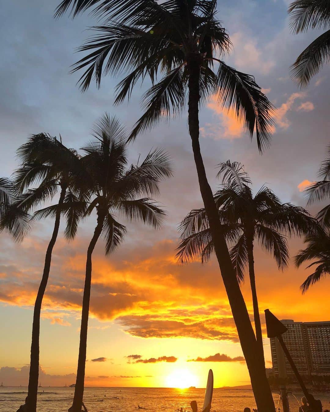 田代裕美恵のインスタグラム：「🌴 . . Sunset. . . 写真を見返す日々🤤 #throwback . . #sunset #hawaii」