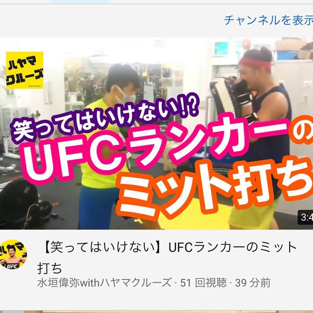 水垣偉弥のインスタグラム：「引退後初めてやったミット打ち！！ もとUFC5位までいった男のミット打ち！！ 必見!!! https://youtu.be/JuJPh3AzGKg #ufc #rizin #ハヤマクルーズ #pedalist@miracolare.co.jp」