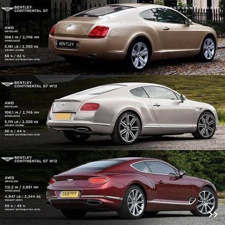 Kik:SoLeimanRTさんのインスタグラム写真 - (Kik:SoLeimanRTInstagram)「Bentley Continental GT! 😎🔥🇬🇧 @carnewsnetwork The evolution of the ultimate GT! Which generation is your favourite and why? 🤔 Let us know in the comments below and don’t forget to tag your friends!  Swipe for info & sounds 🔊 *Facelift models shown」8月26日 20時05分 - carinstagram