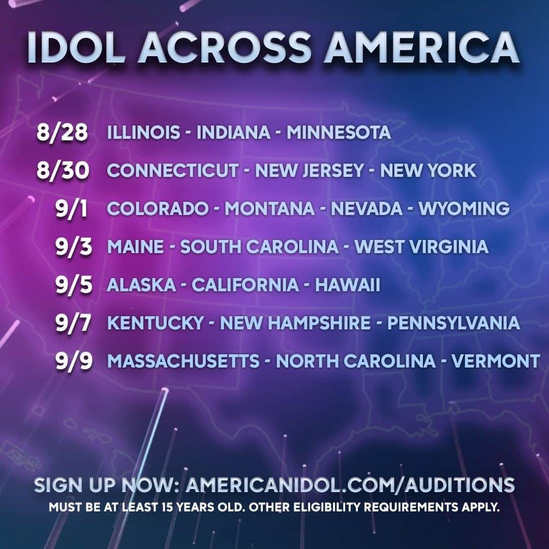 American Idolさんのインスタグラム写真 - (American IdolInstagram)「We’re looking for #TheNextIdol in Iowa, Oklahoma and Mississippi TODAY! 🤩 Now, SING… and if you missed your state’s date, don’t worry — you can still sign up for any future #IdolAcrossAmerica session at AmericanIdol.com/Auditions. 💙」8月26日 22時00分 - americanidol