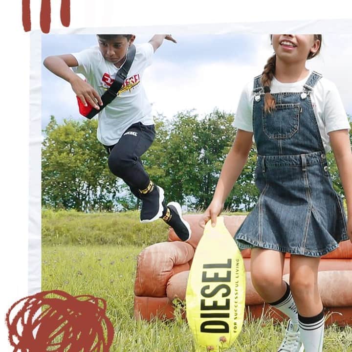 ディーゼルのインスタグラム：「Youngers know it best: don’t sit on your dreams, go and grab them.  #DieselKid #FW20 @Dieselkid」