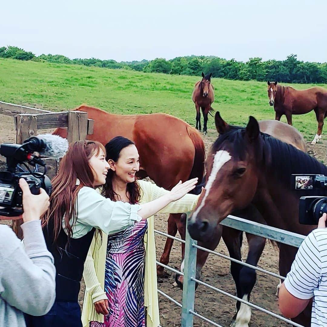 はいだしょうこさんのインスタグラム写真 - (はいだしょうこInstagram)「本日、オンエアでした😆✨  テレビ朝日「あいつ今何してる？」 の中の、「元タカラジェンヌ今何してる？」のコーナーで、またレポーターとして、 出演させて頂きました😊✨  観て下さった方、ありがとうございました🙇‍♀️  今回の元タカラジェンヌの方は、  63期生の、 元、花組トップ娘役の、 「美雪花代」さんでした☺️✨  衝撃の転身は、「元タカラジェンヌ」から、 「牧場経営者」になられていました😆✨  北海道の、広大な土地に、可愛いお馬さん達が沢山いました😊✨  花代さんは、オーラと、パワーがすごい！！😆 インタビューでは、 色々なご経験をされたお話を聞かせて頂けて、勉強になりました😌  お綺麗で、芯があって、優しく気にかけてくださる、素敵な上級生でした😊  花代さん、ありがとうございました☺️✨  これからも、華麗な転身をされた、 元タカラジェンヌさんにインタビューさせて頂けるのが楽しみです😊  頑張ります‼️😊  #テレビ朝日 #あいつ今何してる #元タカラジェンヌ #美雪花代　さん #元花組 #トップ娘役  #お会いするまでは、 ドキドキするけれど、 #皆さん素敵で、 #お優しい方ばかり☺️✨  #タカラジェンヌの絆 #華麗なる転身 #素晴らしい😆  #色々な元タカラジェンヌの方に、 お会いできるのは、宝物です😌  #写真は、前に撮ったものです📸 #宝塚は、世界に一つだけ。 #素敵な所だわ。。。✨🥺」8月26日 22時58分 - haida_shoko