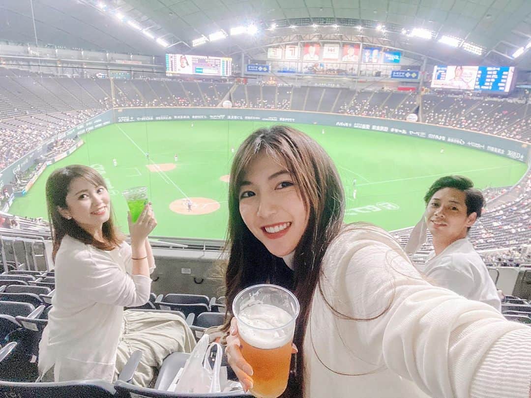 淡輪優希のインスタグラム：「野球観戦が好きすぎる。野球ってどこまでも奥深くて面白い。出会えてよかった。」