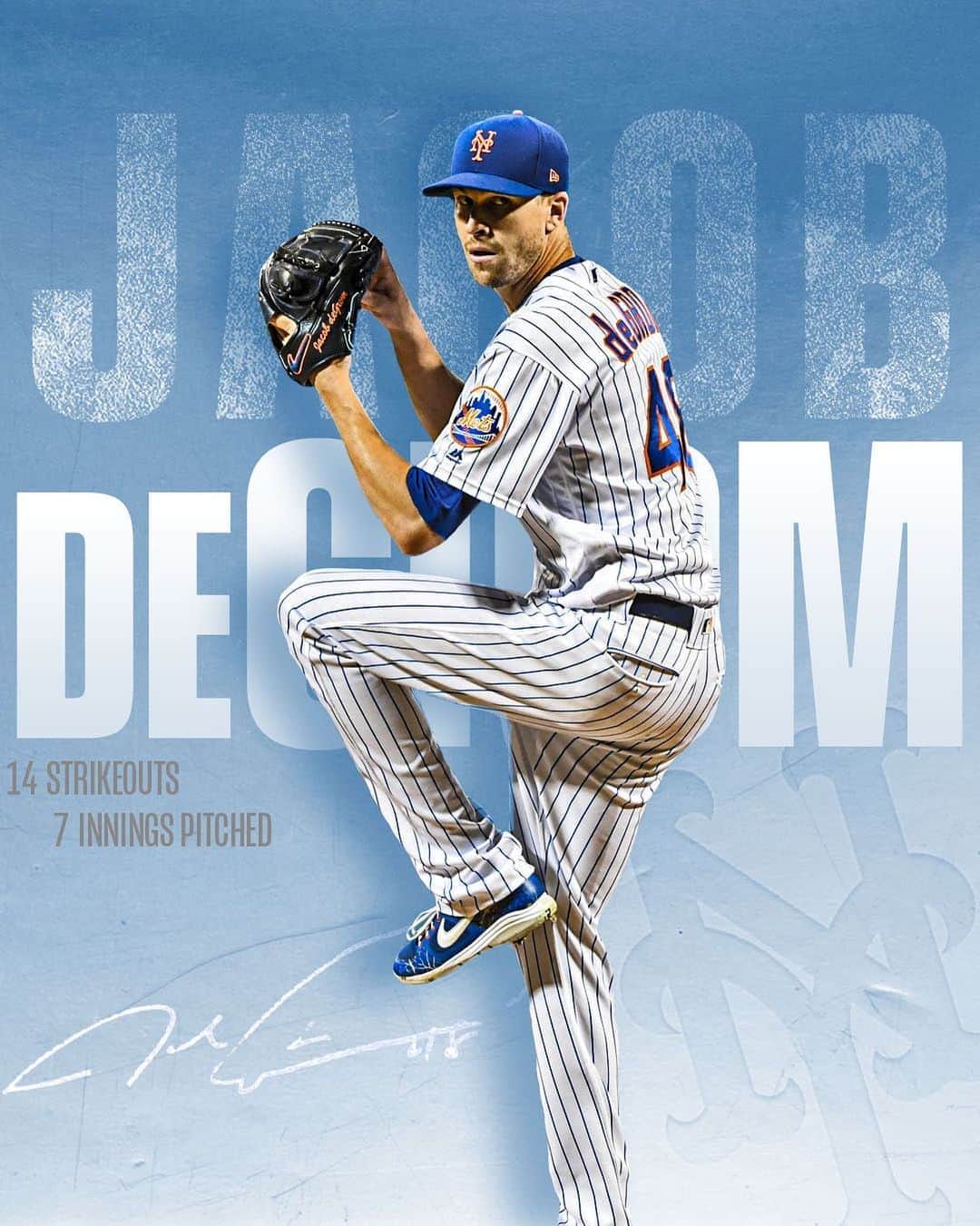 ニューヨーク・メッツさんのインスタグラム写真 - (ニューヨーク・メッツInstagram)「Simply deGrominate. #LGM #JacobdeGrom #Mets」8月27日 10時42分 - mets
