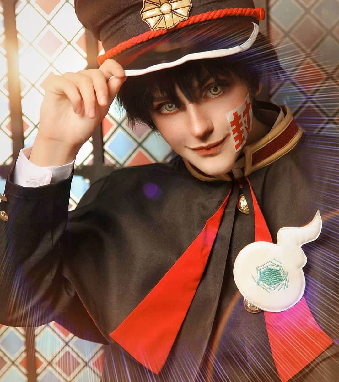 Gesha Petrovichのインスタグラム：「Teaser of new photoshoot #hanakokun 👻 Feel Halloween vibes and you?🌚🌝 🎃Costume by @uwowo_cosplay @uwowocosplay  🎃Lens @ttd_eye  🎃Wig @geshacos  HD wallpapers available onPatreon 🤤 P❤️treon.com/GeshaCos」