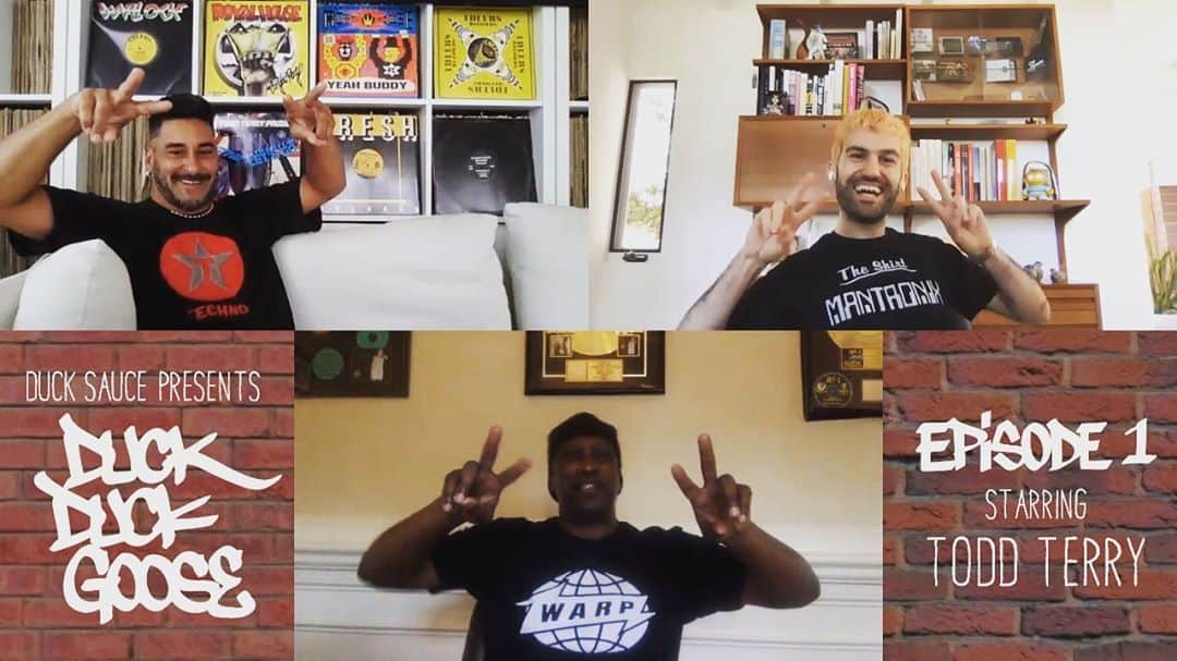 アーマンド・ヴァン・ヘルデンのインスタグラム：「Duck Duck Goose! Our first biweekly cable access show with the Todd The God! Link in bio! @djtoddterry @atrak」