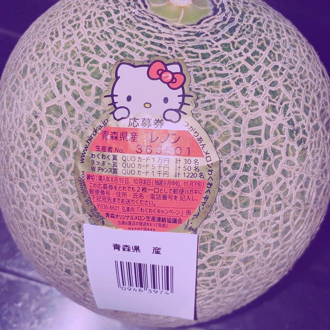 のインスタグラム：「めろんきてぃ  #hellokitty  #melon」
