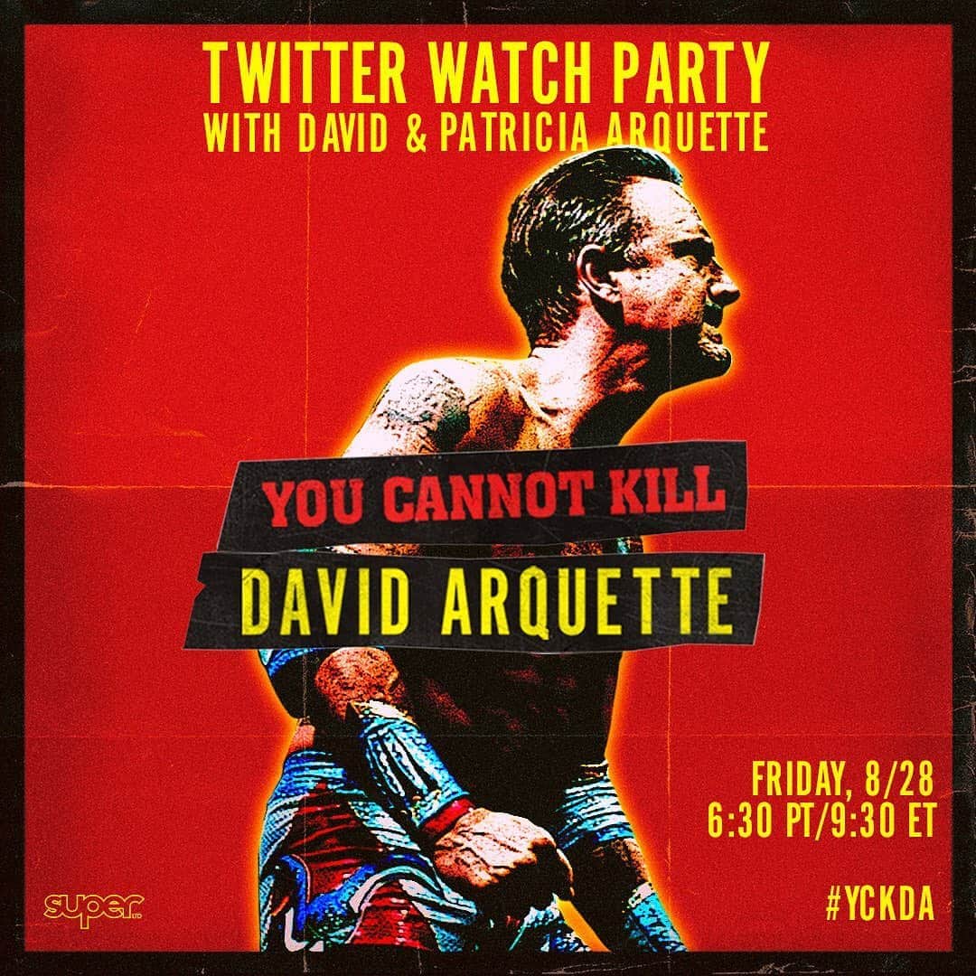 デヴィッド・アークエットさんのインスタグラム写真 - (デヴィッド・アークエットInstagram)「Join me and my sister for a twitter watch party on 8/28 of my new movie You Cannot Kill David Arquette. We’ll be watching, live tweeting and answering your questions starting at 6:30 PT using hashtag #YCKDA I may even ask @rjcity to join us but I’m not sure that’s a good idea」8月27日 5時07分 - davidarquette