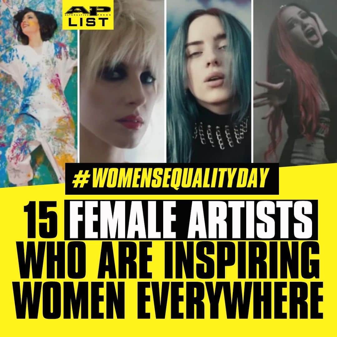 Alternative Pressさんのインスタグラム写真 - (Alternative PressInstagram)「Today on #WomensEqualityDay we celebrate inspirational women in music including @yelyahwilliams, @billieeilish and @ashcostello who use their platform to empower women, make a difference and give a voice to those that need it the most⁠ LINK IN BIO⁠ .⁠ .⁠ .⁠ #hayleywilliams #paramore #billieeilish #ashcostello #newyearsday #pvris #womensequalityday #womensequalityday2020 #womensempowerment #womensupportingwomen  #womensequality #genderequality #thefutureisfemale #alternativepress #altpress」8月27日 6時01分 - altpress