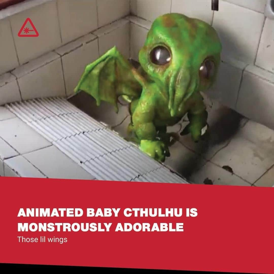 クリス・ハードウィックさんのインスタグラム写真 - (クリス・ハードウィックInstagram)「Artist and animator Fernando Alves has made a series of videos which showcase a wee baby Cthulhu, doing all the adorable things babies do. ⁠ link in bio」8月27日 6時01分 - nerdist