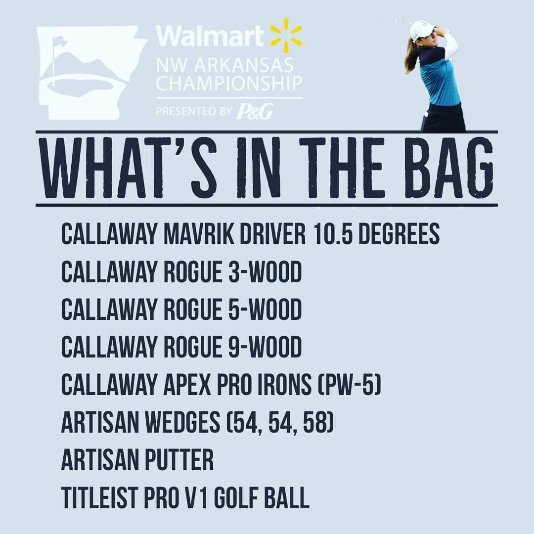 キム・カウフマンのインスタグラム：「12:26 off #1 on Friday for the @nwachampionship.  I’m ready to go thanks to @callawaygolf and @titleist. Send birdie vibes please! 😊」