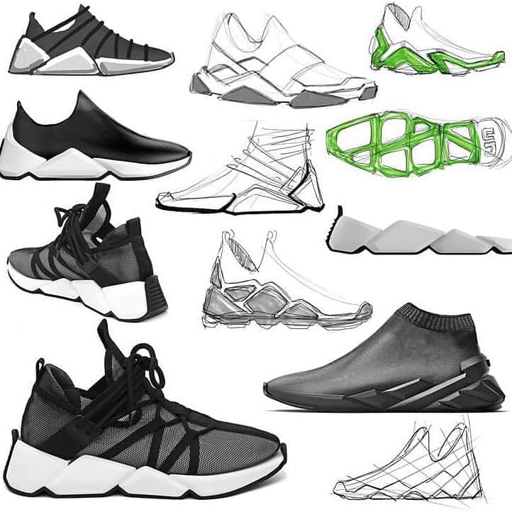 ユナイテッドヌードさんのインスタグラム写真 - (ユナイテッドヌードInstagram)「Repost @designboom //// popularized over the last couple of years, @michal__kukucka together with @kristofersrei have designed a new take on the ugly ‘dad’ shoe trend for LA-based footwear brand, @unitednude  by @rem_un Called ‘space kick’, the chunky sneaker strikes a balance between seasonally relevant colors, staple brand accents, and trendy street wear tones. Slide on - see how the design was created through cutting-edge prototyping techniques, 3D rendering, and traditional upper making. Read more on #designboom link in bio! #designboomreaders」8月27日 7時35分 - unitednude