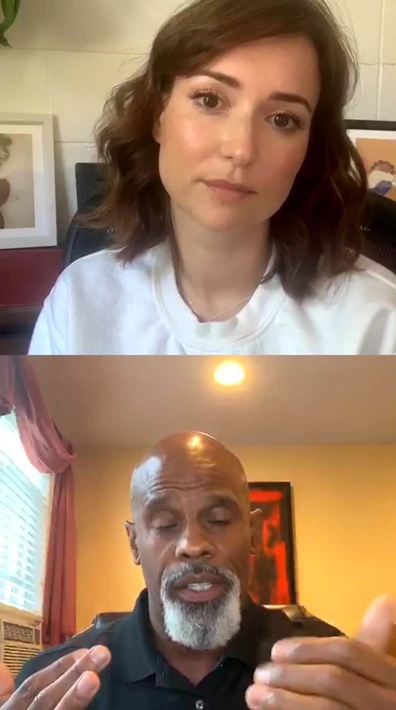ミラーナ・ヴァイントゥルーブのインスタグラム：「Chat with @acalltomen’s @ted.bunch」