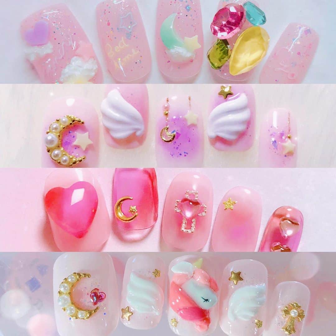 なかやまちえこのインスタグラム：「ゆめかわネイル💫⠀ #nail #nails #nailart #ネイル #美甲 #ネイルアート  #japanesenailart #manucure #japanesenails #manicurist #gelnails #أظافر #네일아트 #미용 #vẽmóng #ngườiđẹp  #เพ้นท์เล็บ #ジェルネイルデザイン #ネイルデザイン #senikuku #nagelkunst #ゆめかわ #ゆめかわネイル #kawaii #kawaiinails #ファンシーネイル #fancynails #pinknails #ピンクネイル」