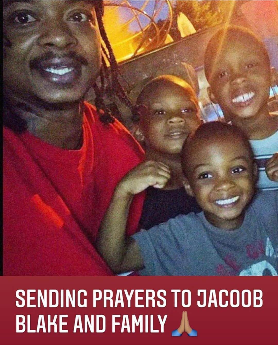 ファボラスのインスタグラム：「Prayers to Jacob Blake & his family.. 🙏🏾  As a father i can’t imagine my children witnessing their father being shot multiple times by a police officer.. Hearing those gunshots at close range will be something they may never stop hearing.. or fearing   Swipe Left to TAKE ACTION and help fight for #JusticeForJacobBlake by calling to Kenosha, Wisconsin City Officials to hold the officers accountable for shooting a unarmed black man #BlackLivesMatter」