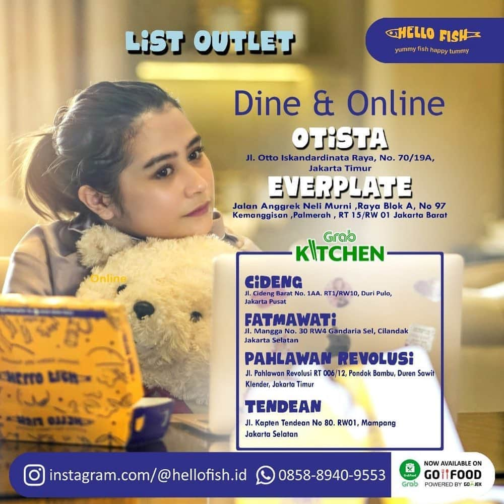 Prilly Latuconsinaさんのインスタグラム写真 - (Prilly LatuconsinaInstagram)「udah makan siang belum??? makan  @hellofish.id enak bgtt sih! slide buat tau titik lokasi kita dimana aja yaaa ❤️❤️」8月27日 14時36分 - prillylatuconsina96