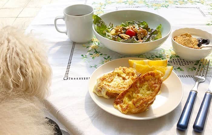 白羽ゆりのインスタグラム：「ときどき食べたくなるフレンチトースト⭐️」