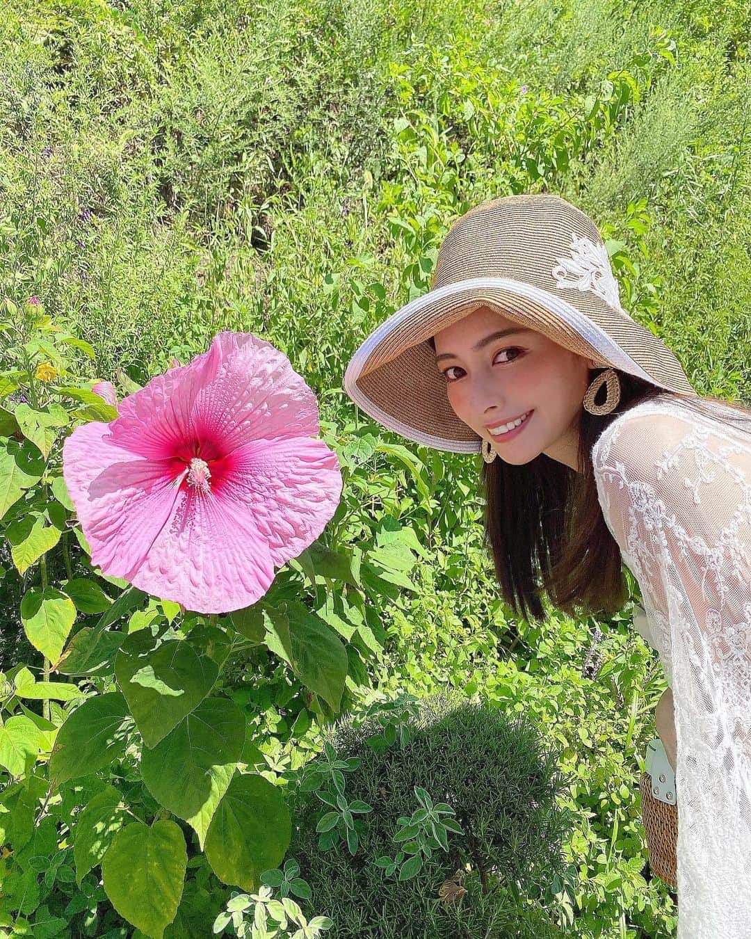 のインスタグラム：「お花もストレスなく 大きく育ってた🌺 デカすぎて綺麗というよりたくましい。 きっと私もデカいからたくましい女💁🏼‍♀️ ・ ・ ・ ・ ・ ・ ・ ・ ・ ・ ・ ・ ・ #お花#花#直島#島#自然#ハイビスカス#hibiscus#美術館巡り#美術館#現代アート#デザイン#アート#art#オールインワン#ワンピース#水着#ブラックコーデ#夏休み#夏の思い出#撮影#旅行#女子旅#お洒落さんと繋がりたい#風景#tripgram#japanesegirl#blacklove#design#artmuseum#artistsoninstagram」