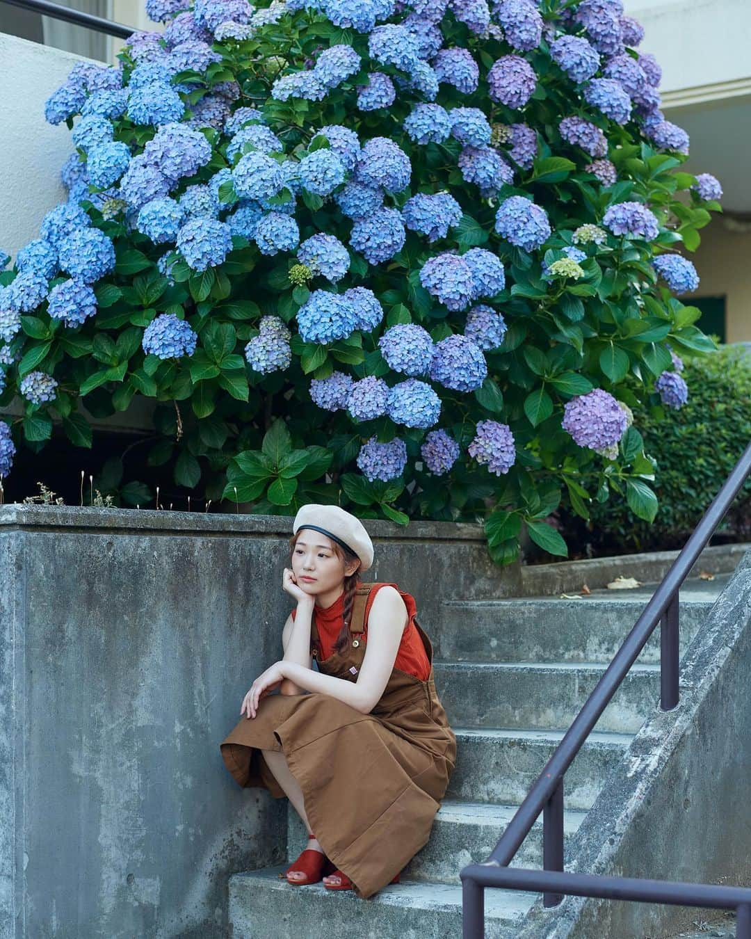 長谷川かすみのインスタグラム：「紫陽花(*´-`)」