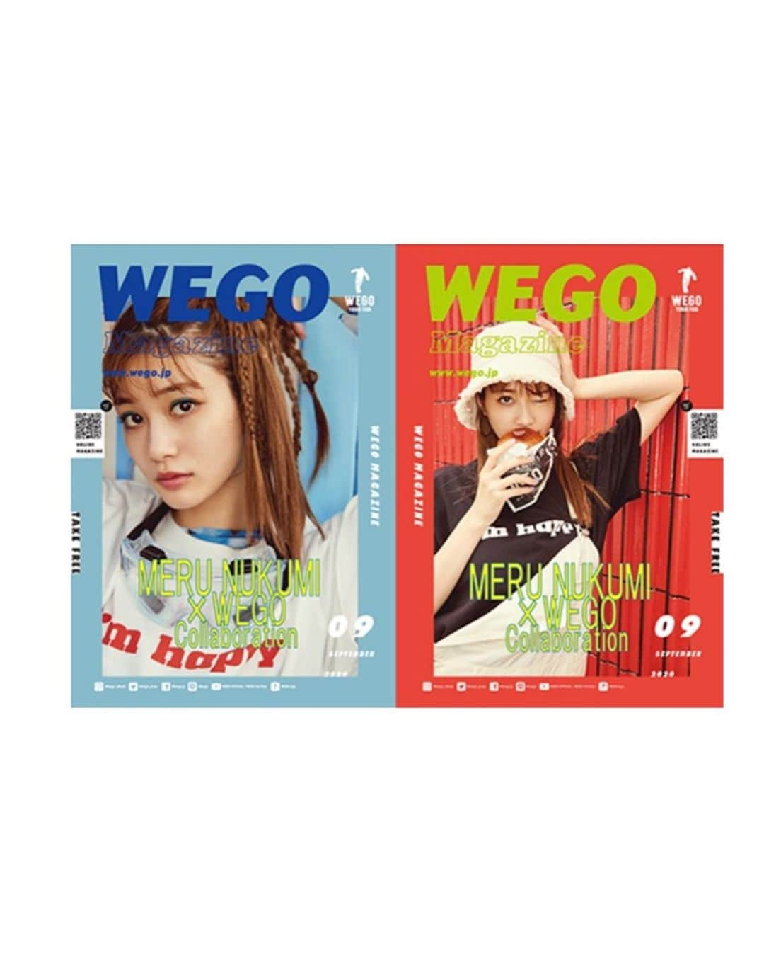 生見愛瑠さんのインスタグラム写真 - (生見愛瑠Instagram)「WEGOコラボTシャツ明日発売🍔✨  明日、8月28日（金）AM10:00〜 WEGO公式HPにて発売開始になります!!  カラー：白、黒 サイズ：F  ￥2,999＋税 男性も女性も着れるようにゆったりサイズで作りました＾＾  コラボ商品お買い上げ頂いた方の中から抽選200名様限定で、1対1でお話し出来る無料通話アプリ"テレライブ"にてオンラインイベントを開催します！ オンラインイベントで一対一は初めてだから楽しみ🌼 いっぱいお話ししましょ〜  そしてWEGO Magazine 9月号の限定版の両面表紙を飾らせて頂きました🙏🏻✨ こちらをコラボアイテムをご購入頂いた方皆さんにお届けします！  明日がとっても楽しみ👀🍔👀🍔」8月27日 17時10分 - meru_nukumi