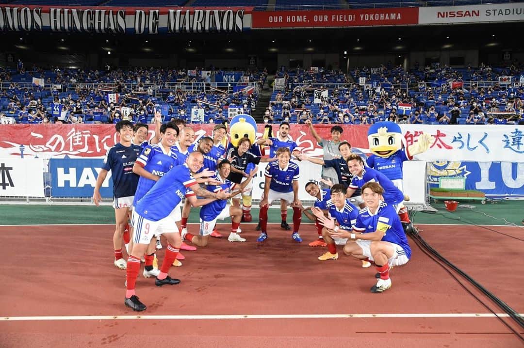 のインスタグラム：「_ 3連勝🎉 みんなで勝ち取った勝利でした。  まだまだ長い連戦が続くけど もっと上目指して頑張ります🙇🇫🇷 応援ありがとうございました！ #J1 #3年目にして #初ゴール #喜田くんだけ #来てくれて嬉しかった #fmarinos #横浜fマリノス #44」
