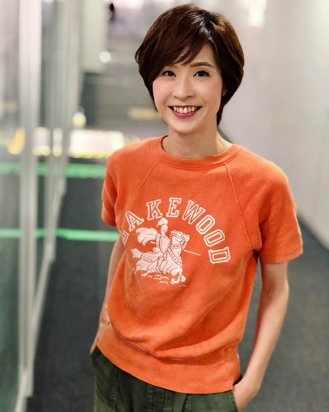 今村涼子さんのインスタグラム写真 - (今村涼子Instagram)「今日は#私服　もオレンジ #古着スウェット#半袖スウェット #半スエ#vintagesweat #大人古着#古着大人女子 #kapital#ナイキコルテッツ」8月27日 21時31分 - ryoko.imamu