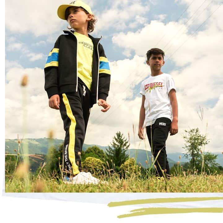 ディーゼルのインスタグラム：「No one should tell a kid how to play. Or what to wear. Check the new #DieselKid #FW20 Collection. @diesel.kid」