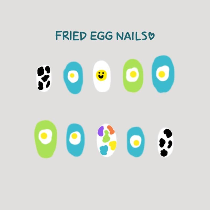 AKIKOさんのインスタグラム写真 - (AKIKOInstagram)「«Augmented reality for sustainable fashion?»  feat. my fried egg nails 🍳 💅🏻 #sparkar #augmentedreality」8月27日 22時10分 - akikokoga