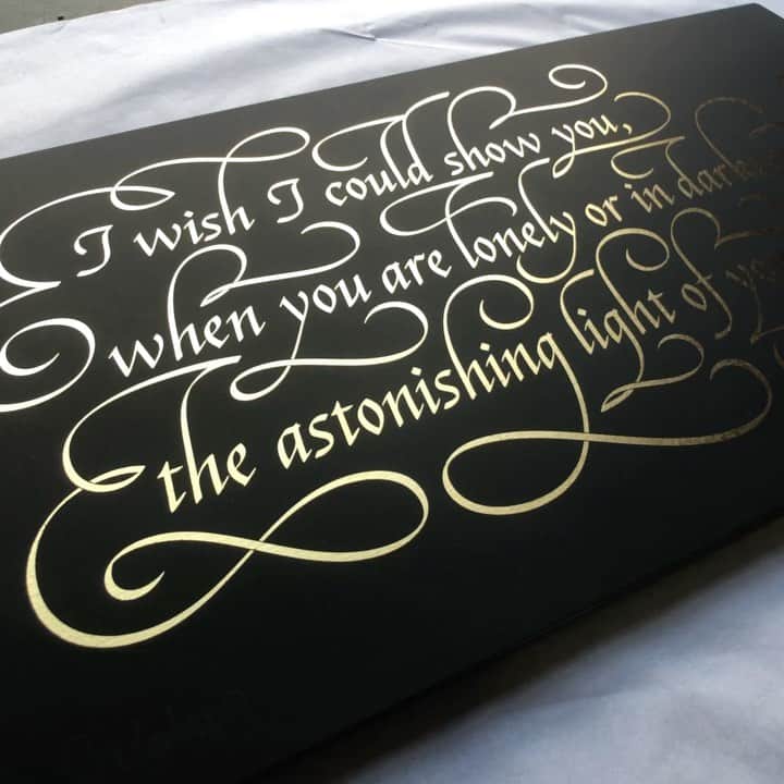 Seb Lesterのインスタグラム：「Sneak peek.😌 #goldleaf #hafez #hafiz #beautiful #words」