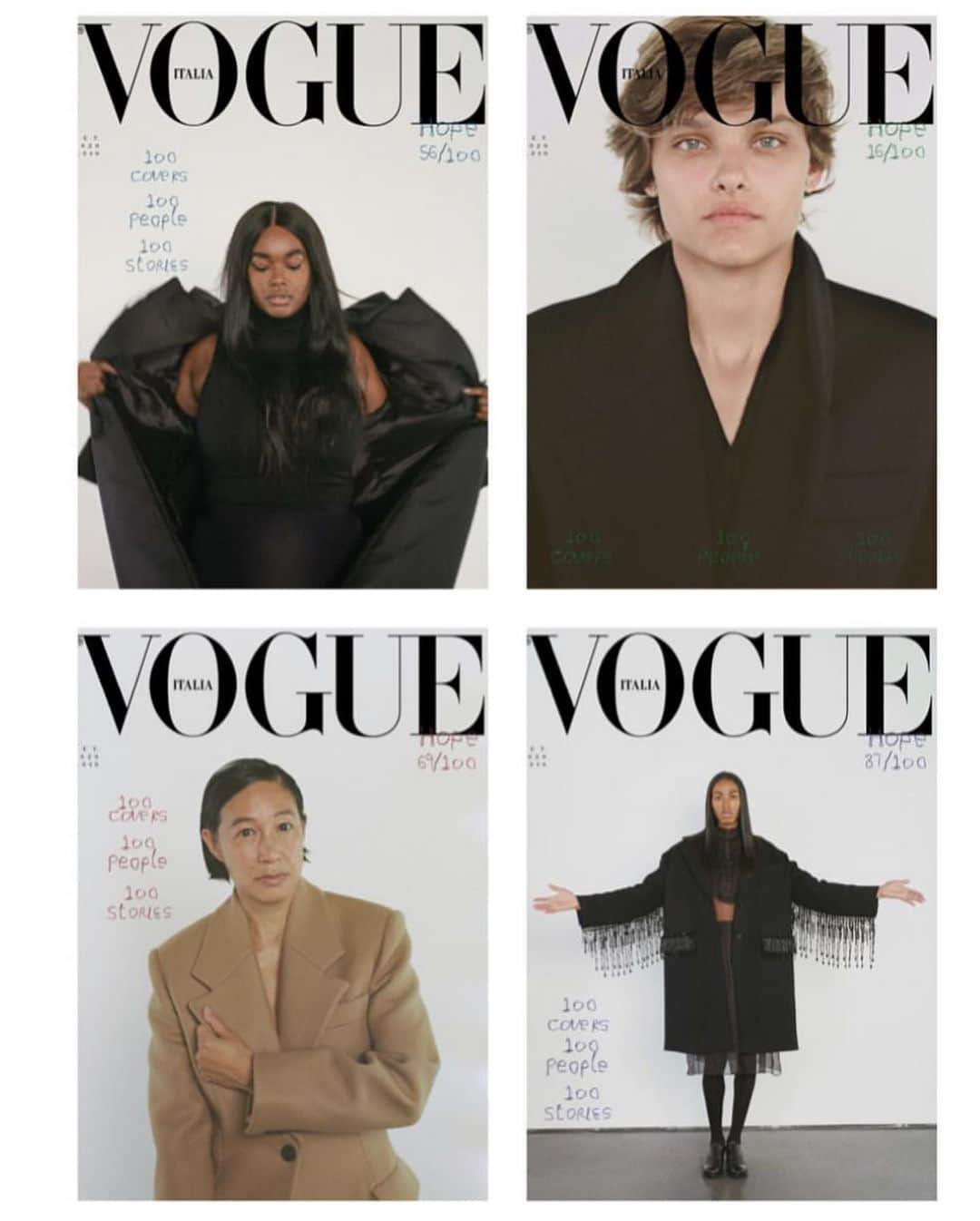 ベラ・ハディッドさんのインスタグラム写真 - (ベラ・ハディッドInstagram)「Italian Vogue September cover🖤  100 covers, 100 faces, 100 stories. Thankful and proud to the fullest to be issue 63/100 next to some of the most brilliant, active, intelligent, incredible people .  Shot by the legend that is @mark_borthwick ! Styled by my True true love @mr_carlos_nazario HAIR @jawaraw .  You! My @pg_dmcasting @samuel_ellis @efarneti @ferdinandoverderi . Forever , Thank you.」8月27日 23時57分 - bellahadid
