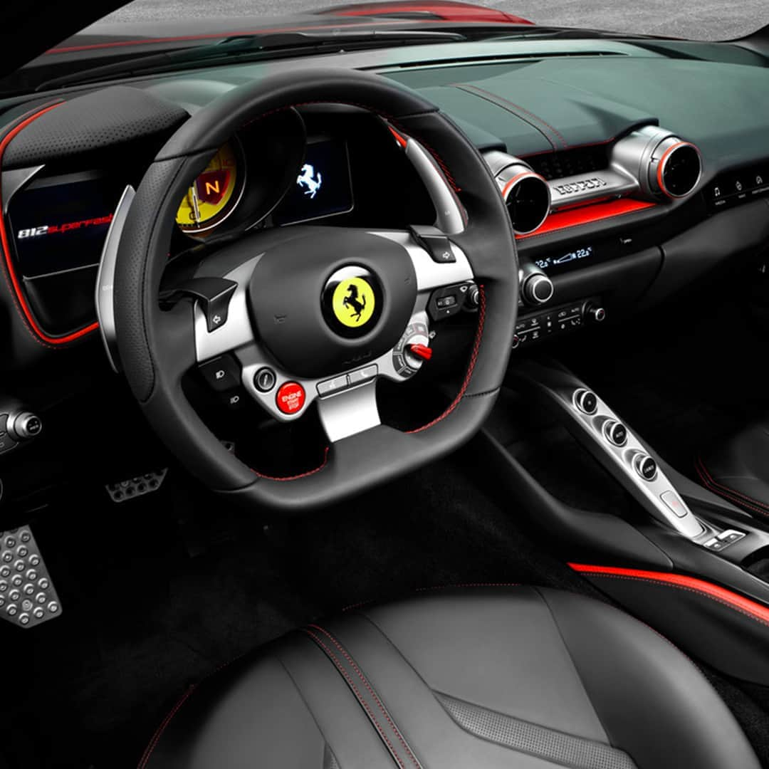 フェラーリさんのインスタグラム写真 - (フェラーリInstagram)「Push boundaries with the #Ferrari812Superfast: the model’s adrenaline-fuelled cabin encapsulates 12th dimension thrills and classic #Ferrari design. #ItalianDesign」8月28日 0時00分 - ferrari