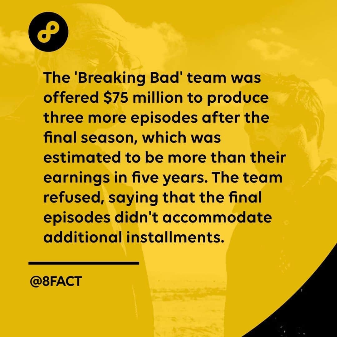 さんのインスタグラム写真 - (Instagram)「But then ‘El Camino’ happened.⠀ #BreakingBad」8月28日 0時35分 - 8fact