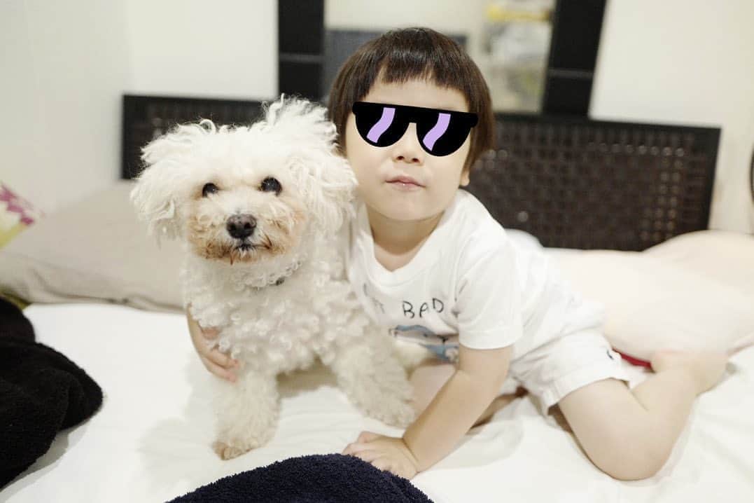 安田美沙子さんのインスタグラム写真 - (安田美沙子Instagram)「カオスな晩ごはんから、お風呂から、赤ちゃんのギャン泣きを終え、やっとベッド。 急にライカで写真大会📷✨ 明日もスクールだから寝て欲しかったけど、写真を撮りたい！！という兄の意欲を大切にしたく、沢山撮ってもらいました。50枚くらい撮ったら満足して寝ました。 どすっぴんのお風呂上がりのボサボサですが。笑 はんなも洗いたてで、縮れ毛ですが。。ライカQのオートモードだと息子でも露出＆ピントが合う。この写真も一生物の宝物。 . . . @leica_camera  @leica_camera_japan  #leica #leicaq #camera #cameraman #myson #love」8月28日 1時40分 - yasuda_misako
