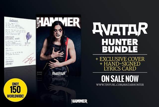 METAL HAMMERさんのインスタグラム写真 - (METAL HAMMERInstagram)「Metal Hammer is proud to collaborate with @avatarmetal on these exclusive bundles, featuring an exclusive Metal Hammer Avatar cover, signed lyric sheet and, in the delux version, an Avatar face mask! On sale now and extremely limited - once they’re gone, they’re gone! Buylink in bio #Avatar #AvatarBand #HunterGatherer #Metal #MetalHammer」8月28日 2時01分 - metalhammeruk