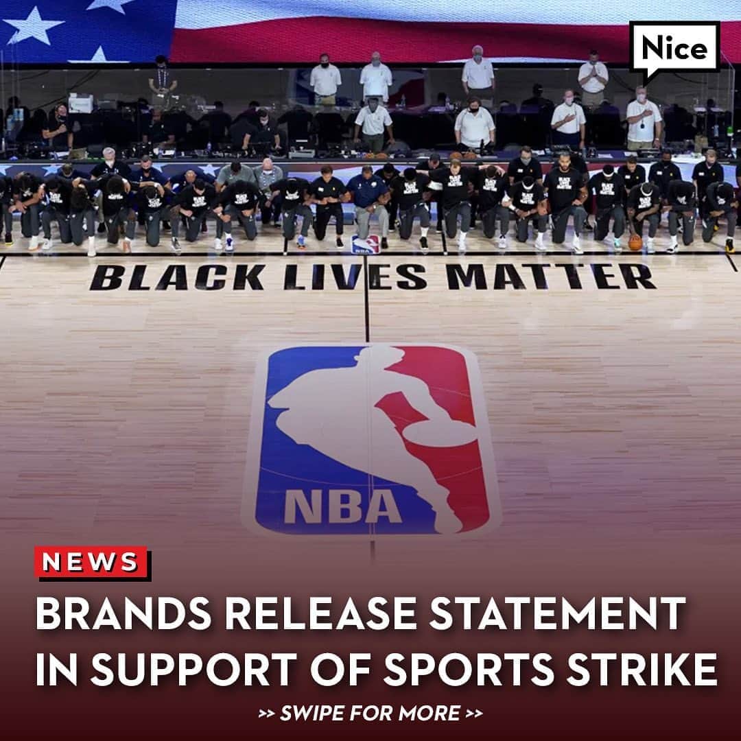 Nice Kicksさんのインスタグラム写真 - (Nice KicksInstagram)「Sneaker brands stand in support of the athletes. #BLM」8月28日 2時41分 - nicekicks