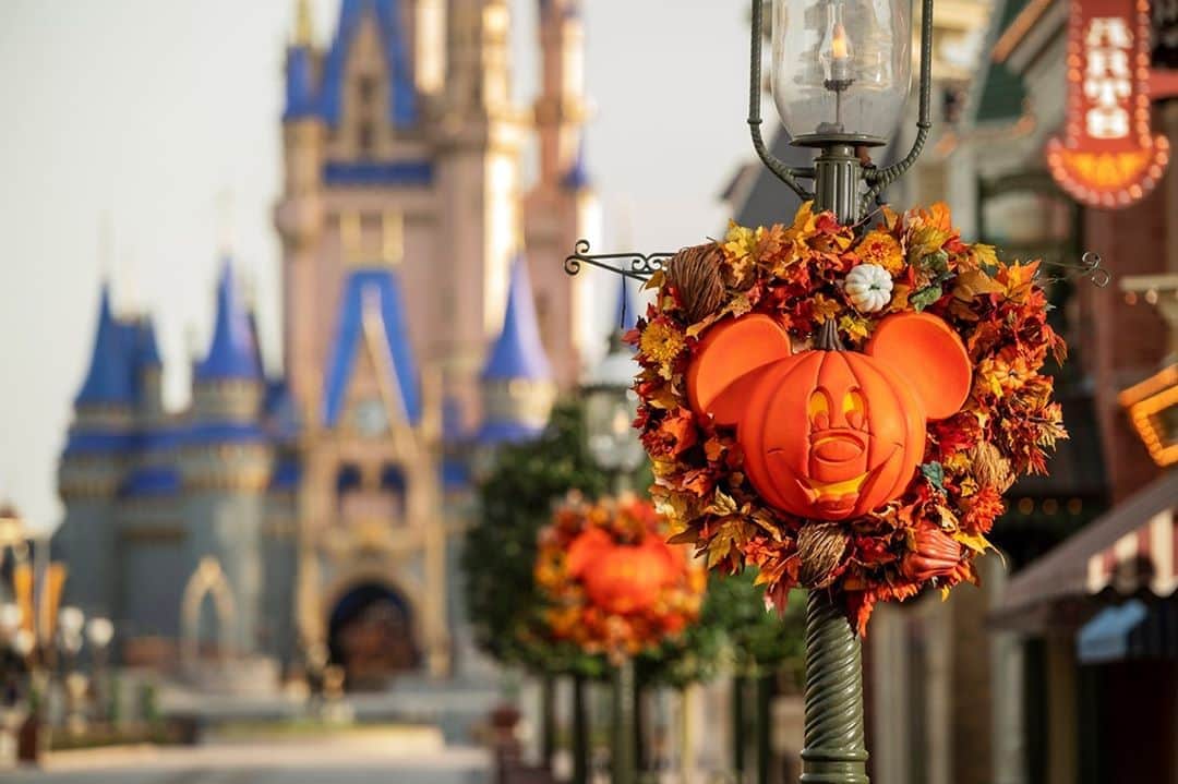 Walt Disney Worldのインスタグラム：「Autumn is in the air at Magic Kingdom Park from September 15th to October 31st. Get the details on all of the fall and Halloween fun on the @DisneyParksBlog including seasonal eats, specialty merchandise, décor, and more. 🍁🍁」