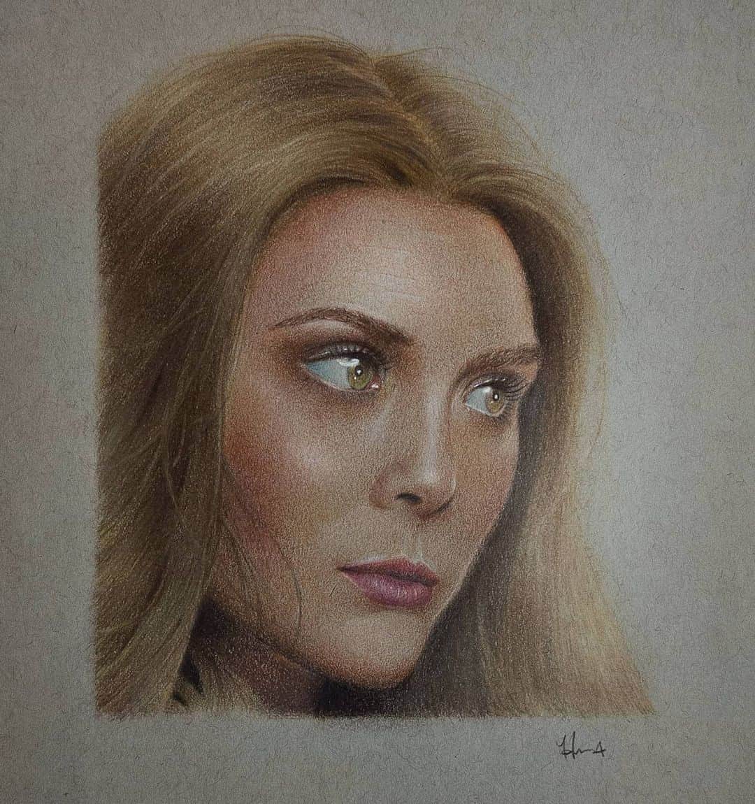 ハン・チャン（張行）のインスタグラム：「很多人提議的😁 So who is this? September Project . @strathmoreart @fabercastellglobal @fabercastellintwn #marvel #comics #colorpencildrawing #fabercastell  #strathmorepaper #huntsdrawing」