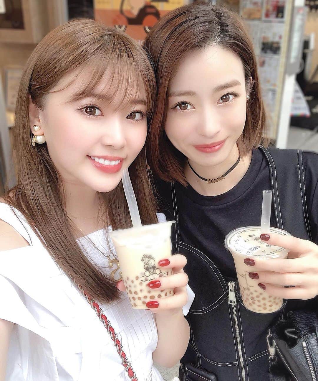 藤川沙弥のインスタグラム：「久しぶりのタピオカ☺️●●● 美味しいお店のは飲みたくなる🥤😚 楽しかった出来事、 全然postできてない〜 ちょこちょこ載せていきます𓂃𓃈」