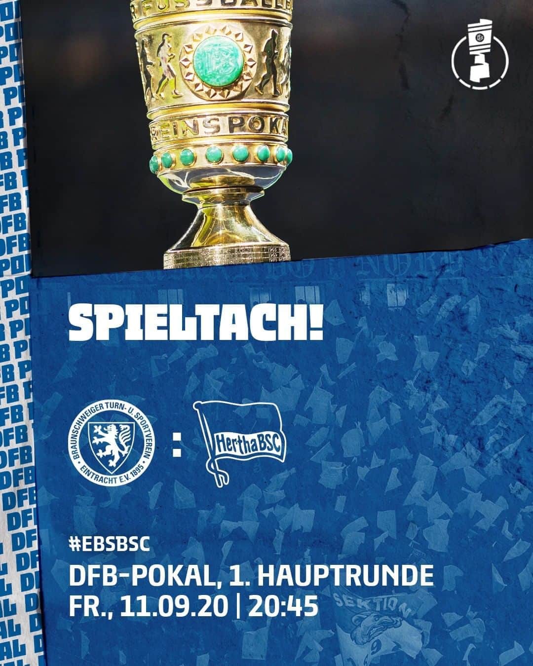 ヘルタ・ベルリンさんのインスタグラム写真 - (ヘルタ・ベルリンInstagram)「Endlich. wieder. Hertha! 💙 Kribbelt‘s schon? 🤩 . . #EBSBSC #DFBPokal #fussball #braunschweig #berlin #flutlicht #HaHoHe #herthabsc」9月11日 16時01分 - herthabsc