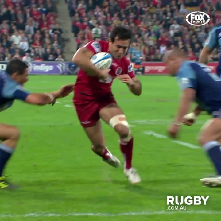 のインスタグラム：「🚀 A historic Semi-final hat-trick from the Rocket! #FlashbackFriday #SuperRugbyAU⠀ ⠀ #REDvREB⠀ 🎫 http://bit.ly/SRQualFinal⠀ 🗓 Sat 12th Sep, 7:15pm AEST⠀⠀ 🏟 Suncorp Stadium⠀ 📺 Foxtel & Kayo Sports」