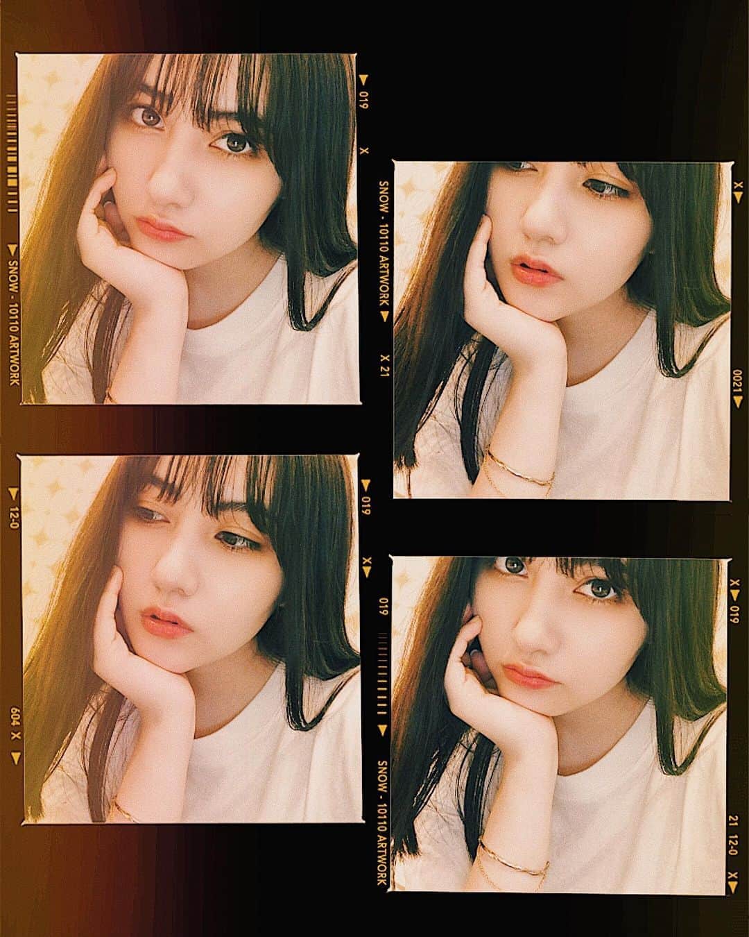 のインスタグラム：「こんばんは❤︎今日もお疲れ様です。よくがんばった体を、休めてくださいね💪🏻😭✨ #写真 #金曜日 #お疲れ様でした  #自撮り #頬杖 #instanttattoo  #instalike #instagram  #instagood #instapic  #instalove #picture」