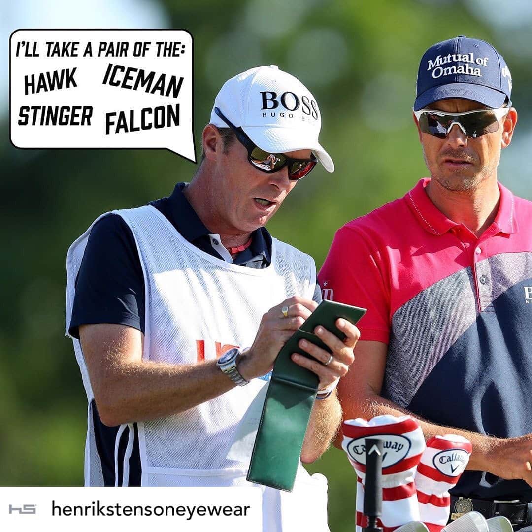 のインスタグラム：「Which is your favourite product in the Henrik Stenson Eyewear range? Comment below⬇️  Throwback to the @usopengolf last year!   #eyewear #sunglasses #protection #golf #pgatour」