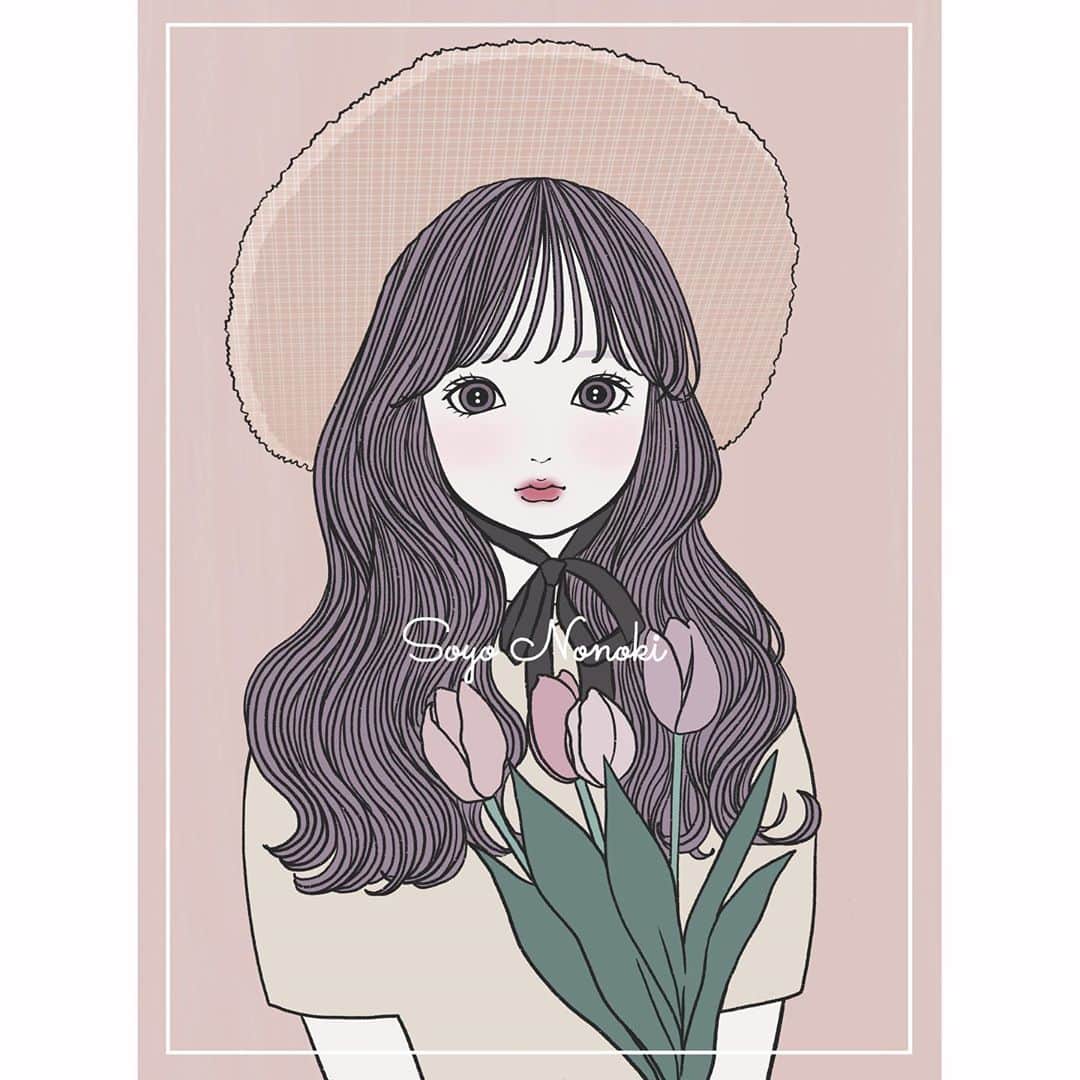 乃の木そよのインスタグラム：「最近ガーリー気分🌷 数ヶ月後にはメンズ気分になるんだろうかー🤭 . . . #イラスト#アート#絵#画#イラストレーター#デザイン#イラストグラム#ガーリー#メルヘン#デジタル#ペン画#鉛筆画#線画#illustration#illustrator#art#drawing#artist#painting#artwork#watercolor#sketch#pencil#digitalart#graphite #創作#絵描きさんと繋がりたい#塗り絵」