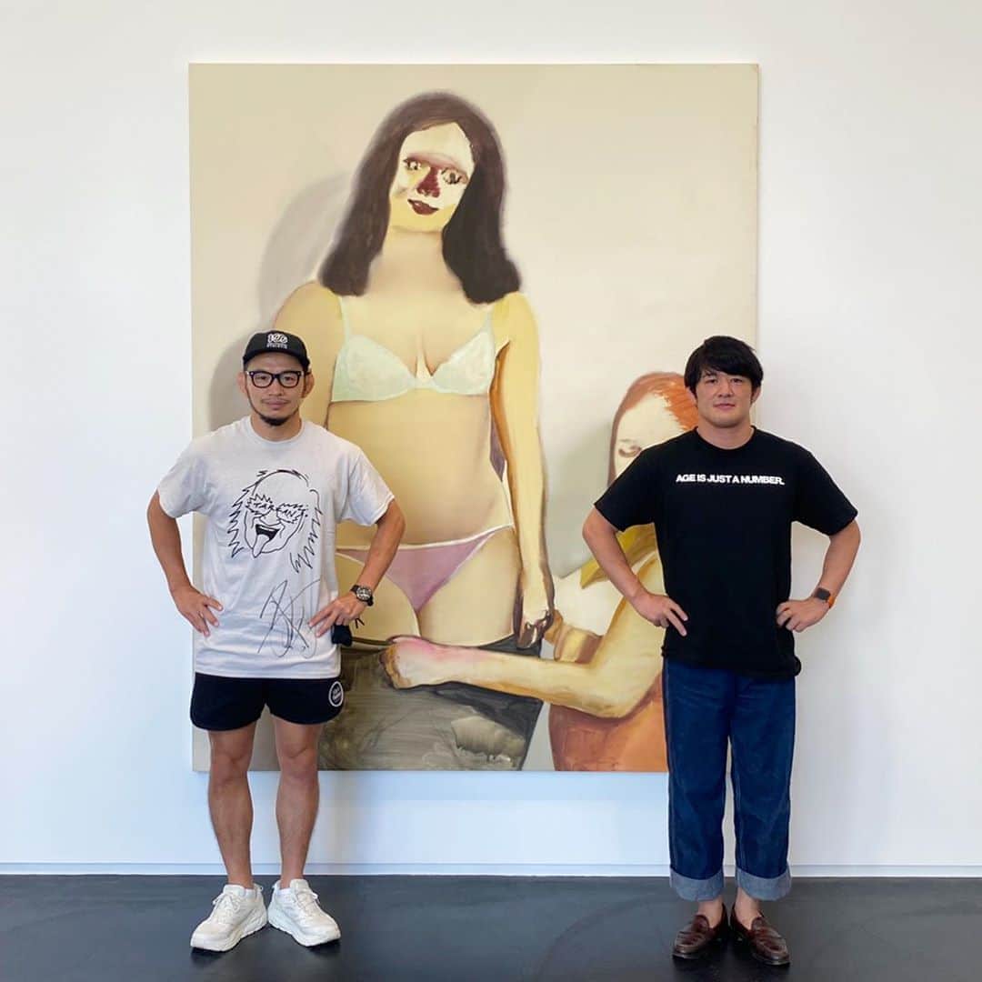 宇野薫のインスタグラム：「五木田智央さん「MOO」へ 健一さんと一緒に  #五木田智央 さん #ターザンチルドレン」