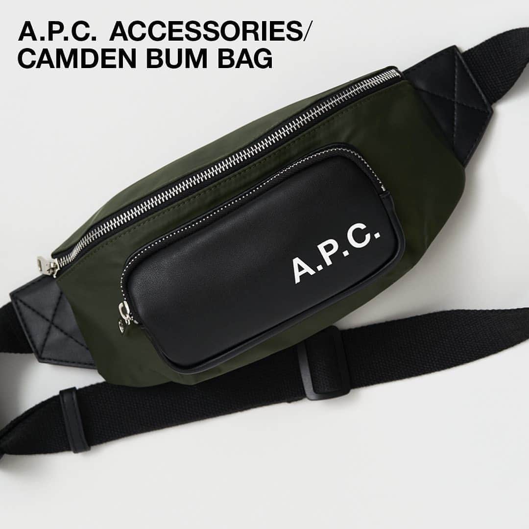 アーペーセーのインスタグラム：「A.P.C. ACCESSORIES FW20 ⠀ ⠀ Camden bum bag in military khaki to be worn at waist or across shoulder. ⠀ ⠀ Available in stores and at apc.fr ⠀ ⠀ #APC #APCaccessories #APCbag #APCFW20」