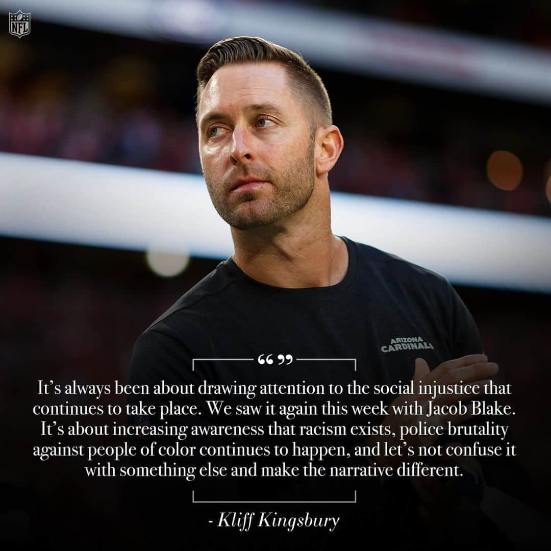 NFLさんのインスタグラム写真 - (NFLInstagram)「Cardinals head coach Kliff Kingsbury on the importance of protests in sports.」8月28日 7時00分 - nfl