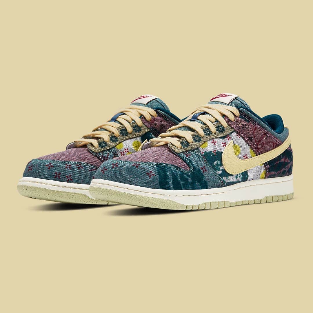 HYPEBEASTさんのインスタグラム写真 - (HYPEBEASTInstagram)「@hypebeastkicks: Here's an official look at the upcoming @nike Dunk Low SP "Lemon Wash." This iteration features a patchwork-esque blend of textile tones and textures — all with colors and patterns you might find at your grandma’s house — the “Lemon Wash” serves up environmentally conscious materials and bold style in equal measures. Stay tuned for more info.⁠⠀ Photo: Nike」8月28日 9時29分 - hypebeast